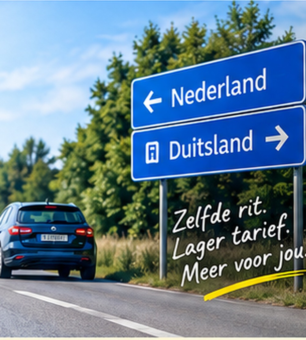 Weg met borden Nederland en Duitsland